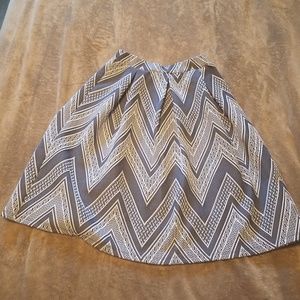 Slate Blue and White Skirt